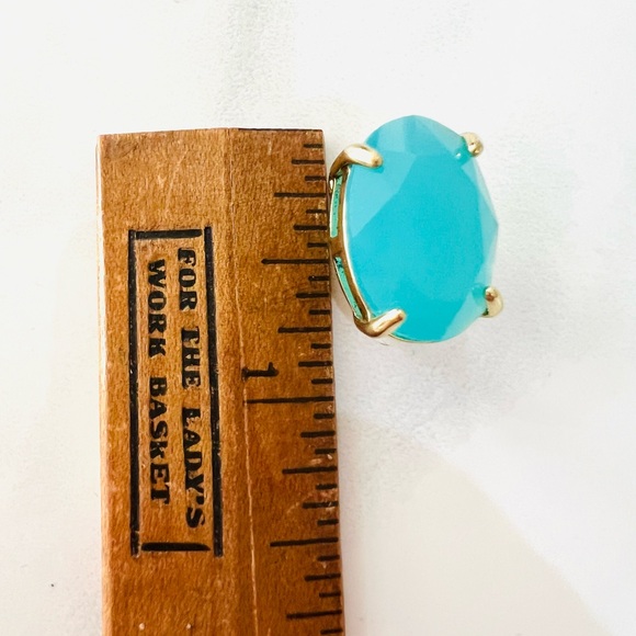 Heidi Daus CLIP 🆕Opaque Azure Blue crystal button earring in original Heidi box - Picture 3 of 7